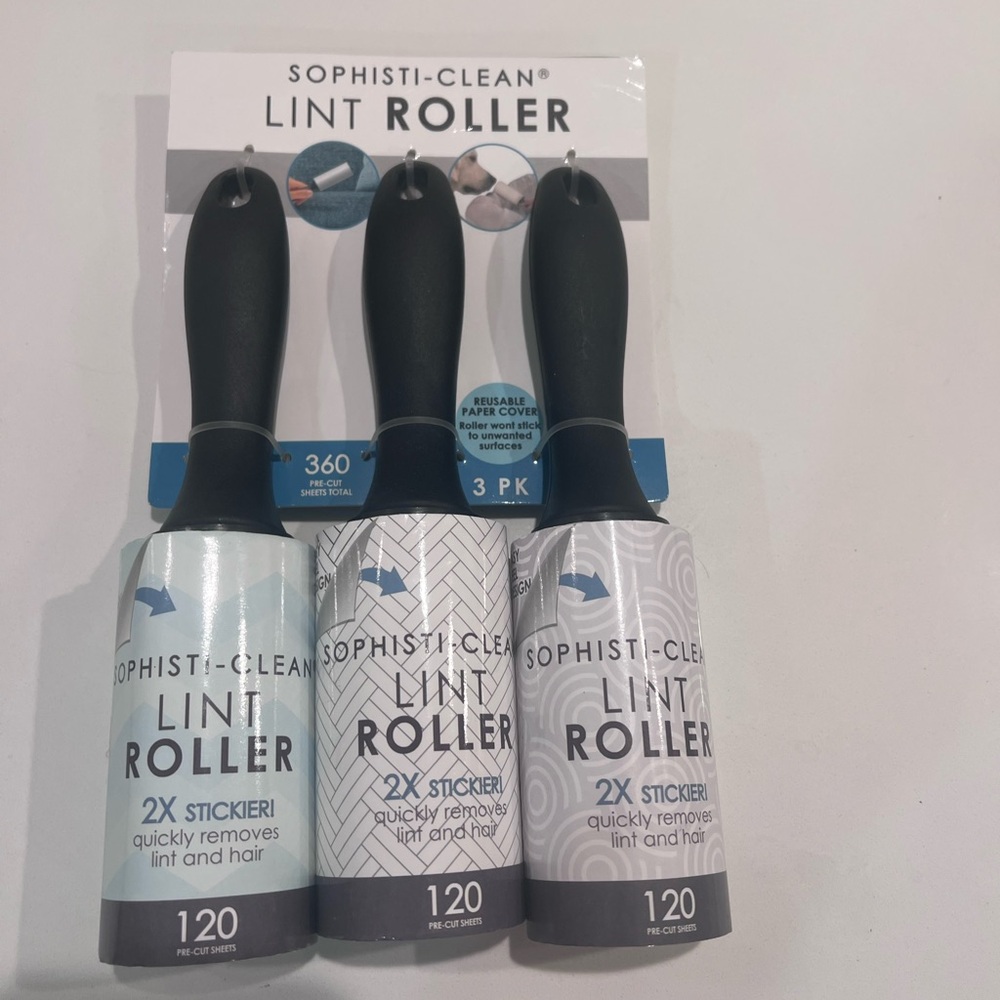 3-Pack Sophisti-clean lint rollers. NEW.